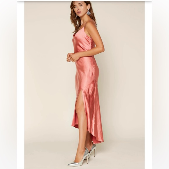 Skies are Blue Satin XS Midi Dress - Picture 1 of 9